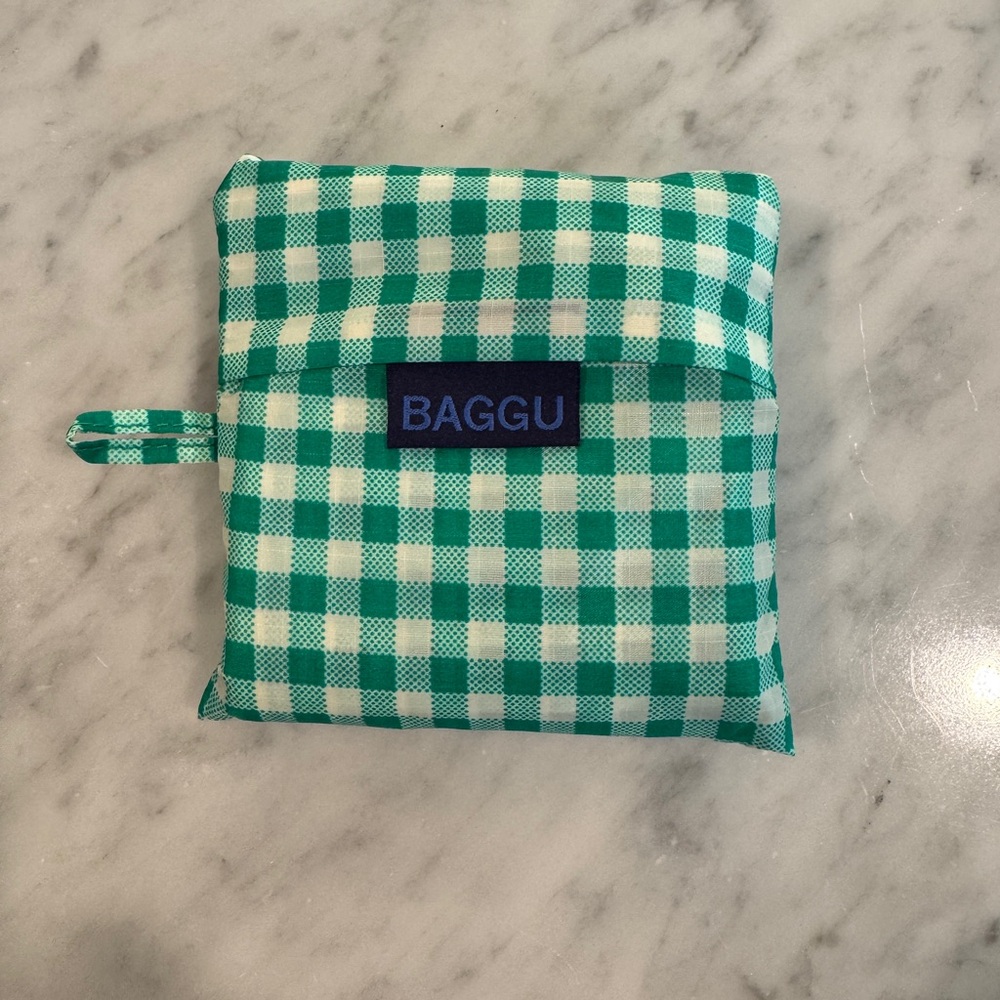 Baggu Mint Gingham standard bag